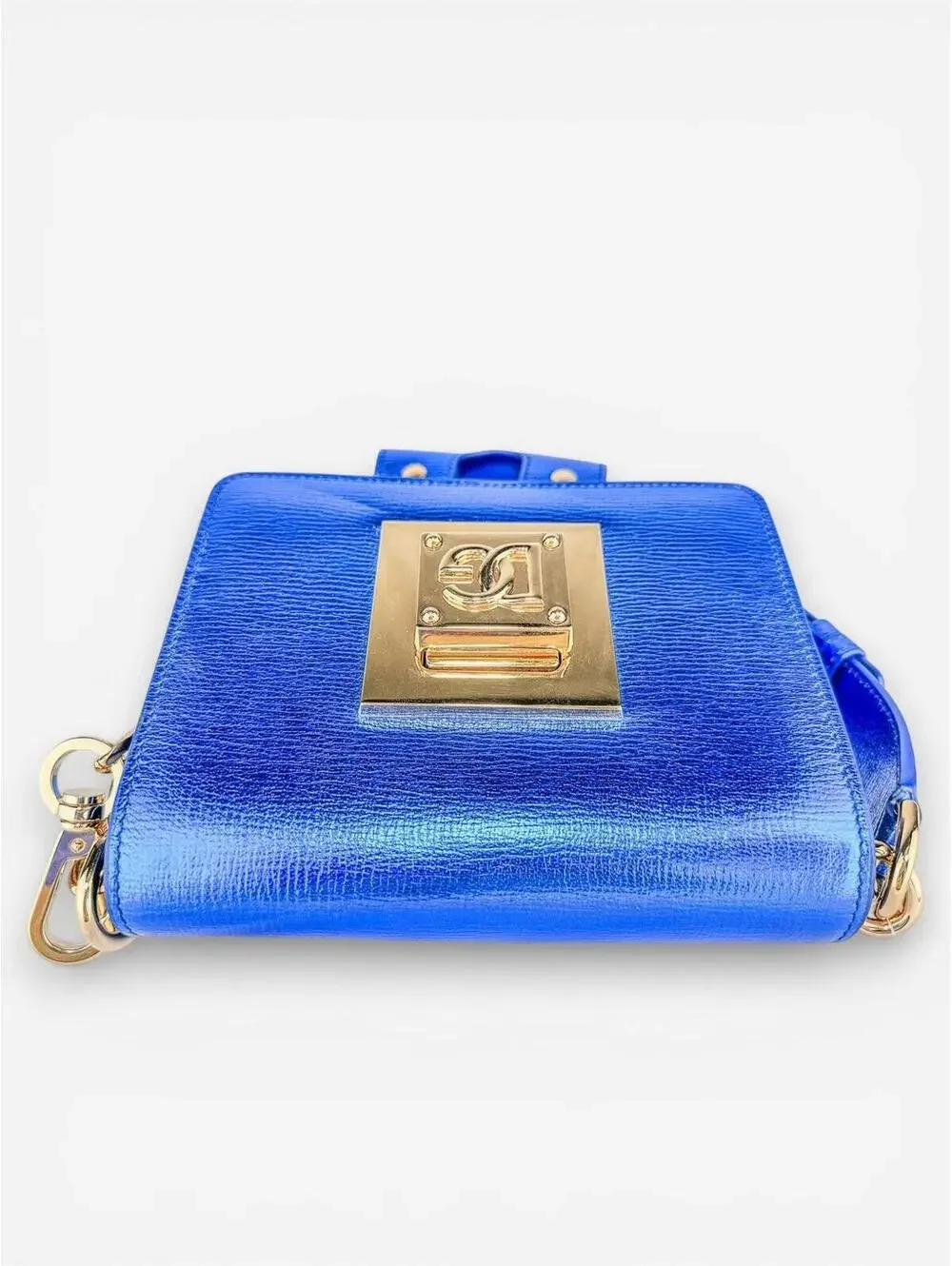 Dolce & Gabbana Bella Metallic Foiled Leather Shoulder Crossbody Bag Rare | NWT - Picture 5 of 9